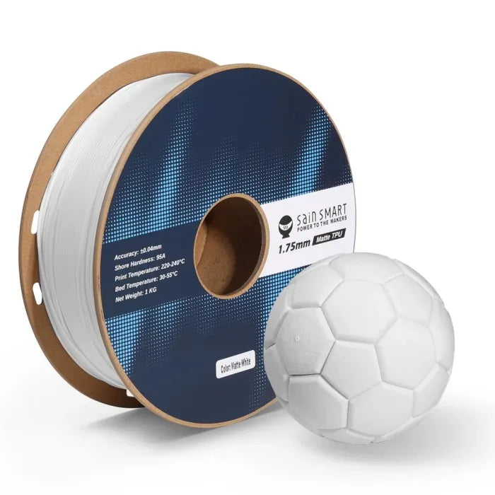 Genmitsu White Matte Flexible TPU Filament 1.75mm 1KG