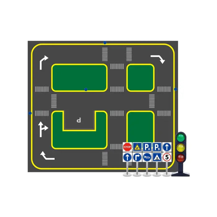 Yahboom Autopilot Track Map UV Printing Canvas with Fence Props