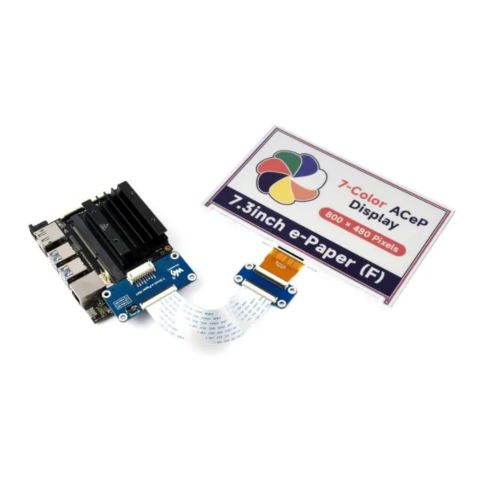 Waveshare 7.3 inch 7 Color E-Ink Display 800x480 E-Paper with Hat