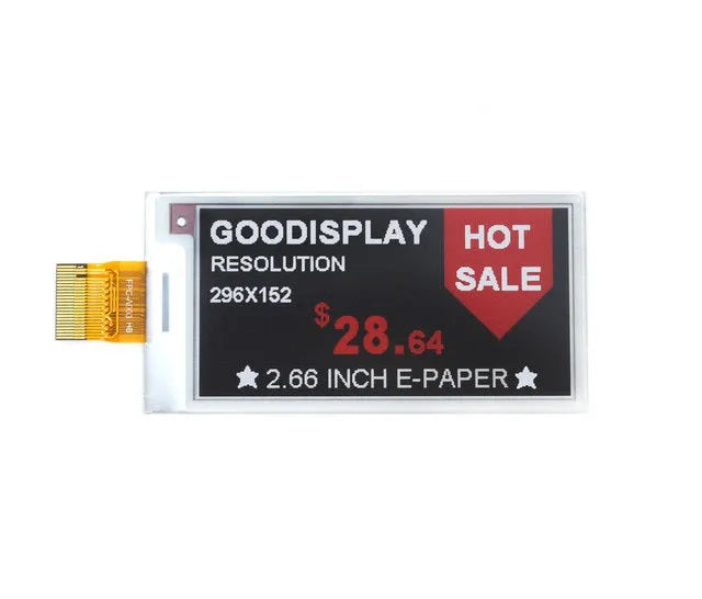 Color E-Ink Display 2.66 inch E-Paper Tri-color-01