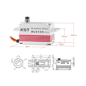 KST BLS159 Low Profile Brushless HV Digital Servo 15Kgf.cm 0.11sec 60°-6