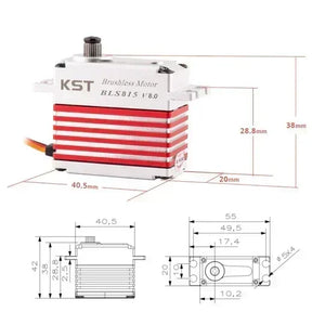 KST BLS815 V8.0 Digital Metal Gear Brushless Servo 20Kgf.cm 0.07sec-6