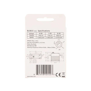 KST BLS815 V8.0 Digital Metal Gear Brushless Servo 20Kgf.cm 0.07sec-8
