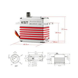 KST BLS915 V8.0 Brushless HV Metal Servo 25Kgf.cm 0.07sec-4