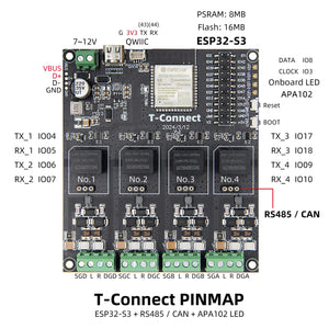 LILYGO T-Connect S3 2.4Ghz Wi-Fi BLE5 RS485 CAN Dev Board-8