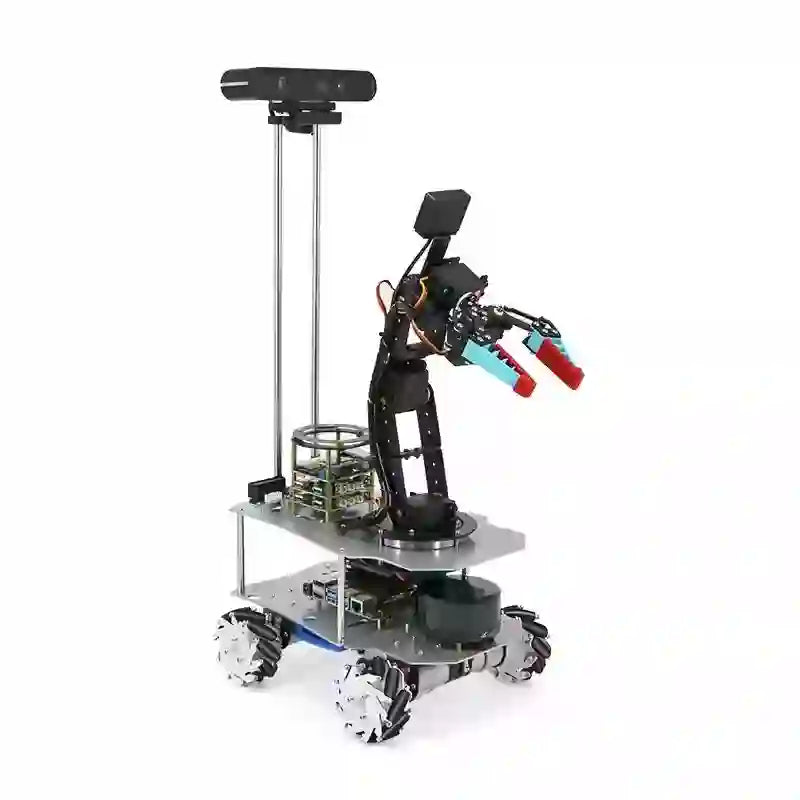 Wheeltec R550A Mecanum RPi5 Moveit 4DOF Arm M10P Touch Voice ROS Kit