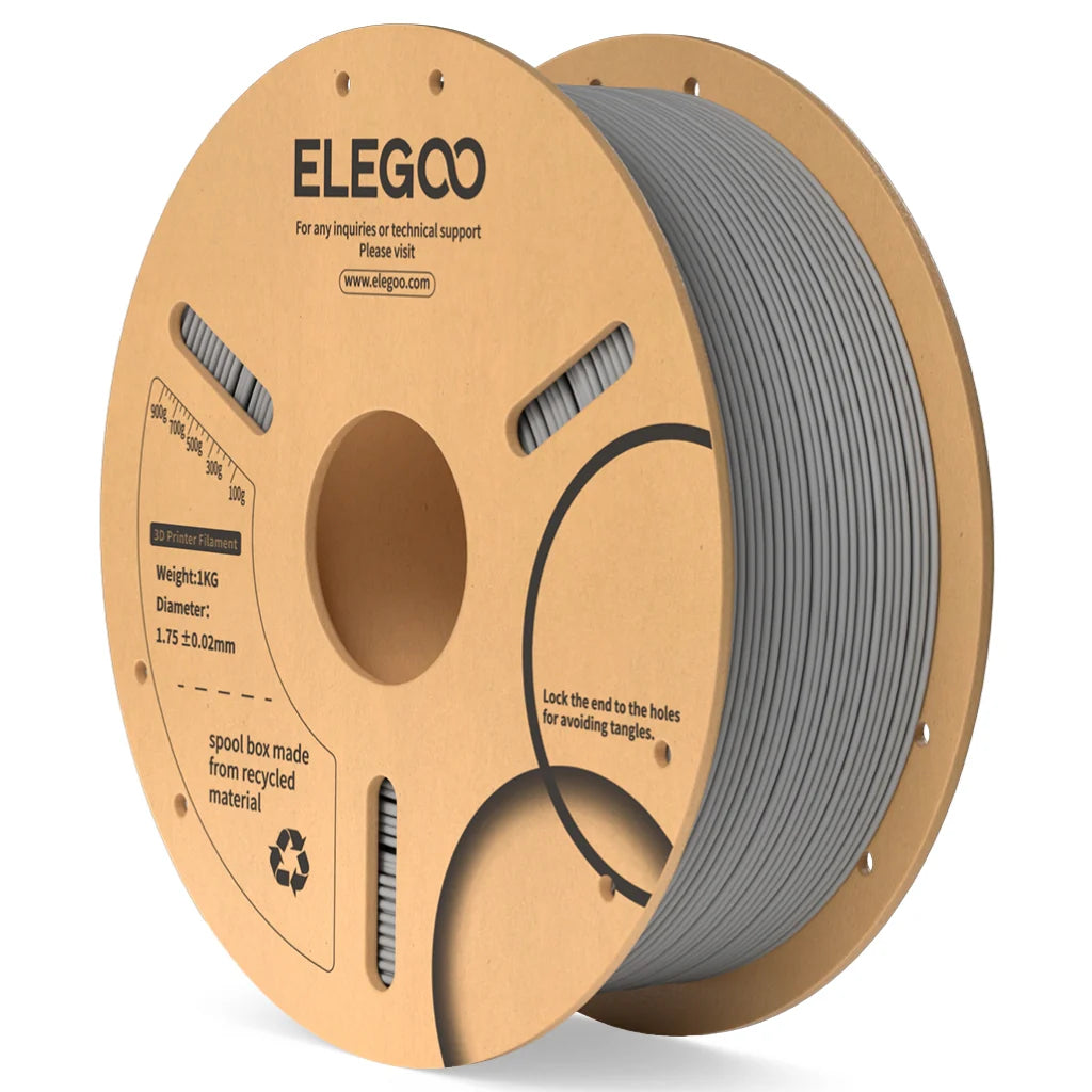 ELEGOO PLA Grey Filaments 3D Printer Consumables 1KG 1.75mm for FDM 3D printer