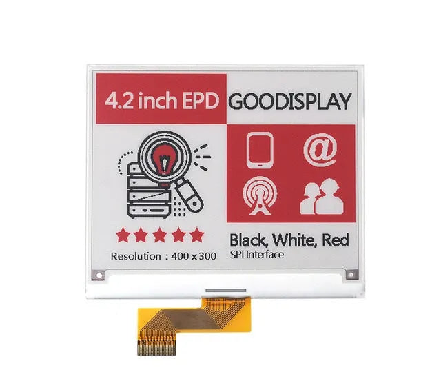 4.2-inch Tri-color E-Ink Monochrome Partial Update E-Paper Display-01