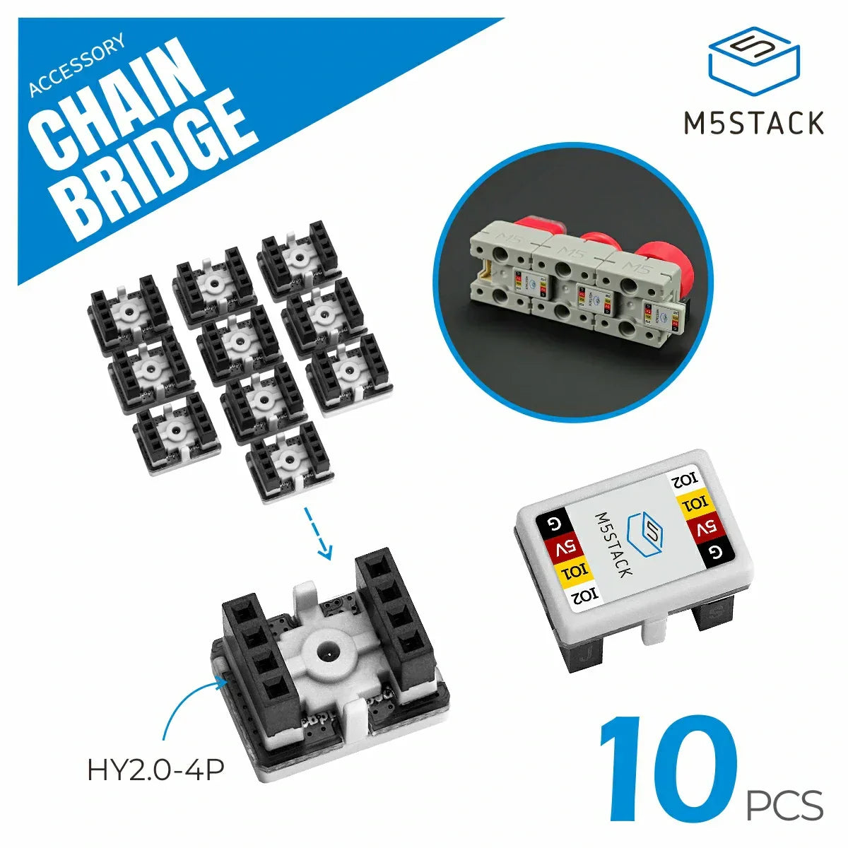 M5stack Raspberry Connector M5Stack Chain Bridge Connector for Chain Series (10PCS) – OpenELAB Inc.