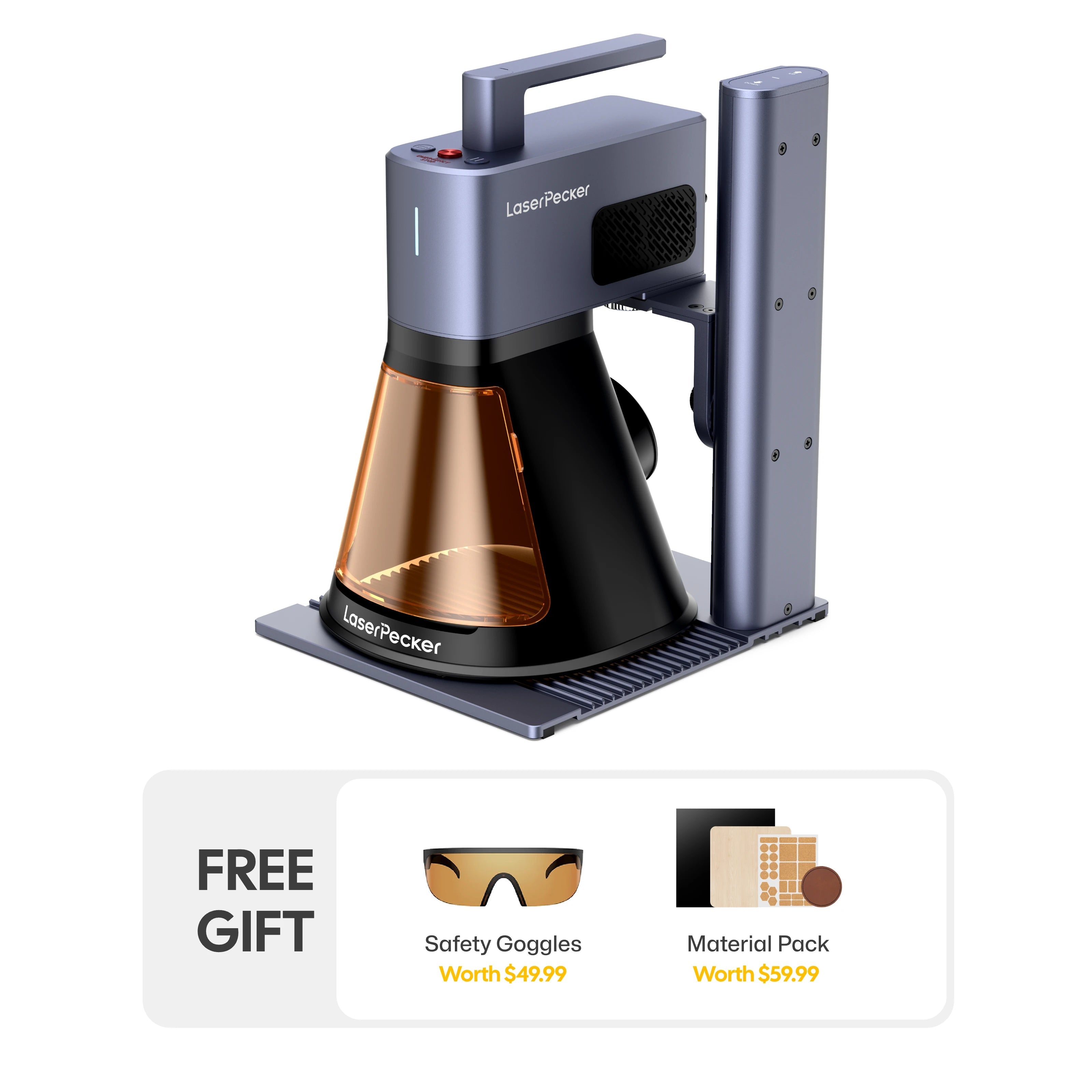 LaserPecker LP5 - The Smart 20W Fiber + Diode Laser Engraver