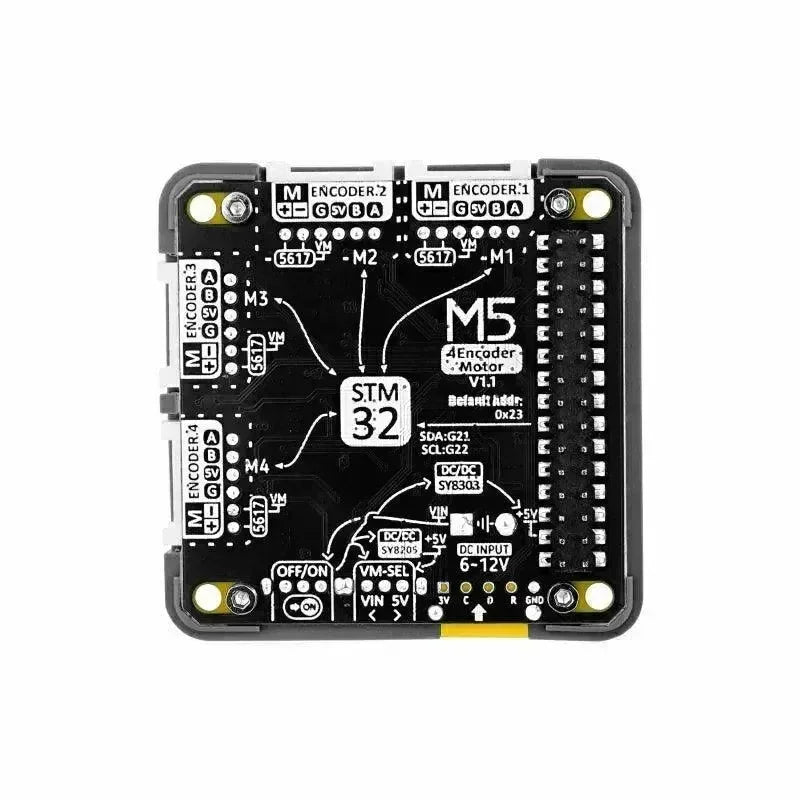 M5Stack 4-Channel Encoder Motor Driver Module (STM32F030) v1.1 - OpenELAB