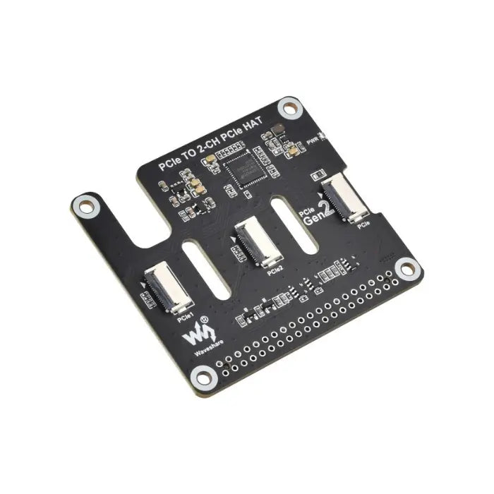 Waveshare 2-Ch PCIe FFC Adapter Board For Raspberry Pi 5