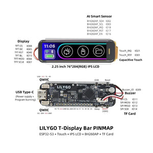 LILYGO T-Display Bar ESP32-S3 touchIPS LCD BH260AP TF Card-8