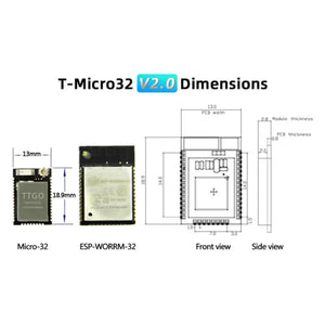 LILYGO T-Micro32 V2.0 ESP32 WiFI Bluetooth IoT dev board-8