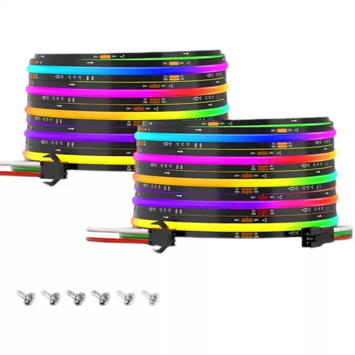 OpenELAB 24V FCOB WS2811 LED Light Strip RGB Full Color 630 LEDs