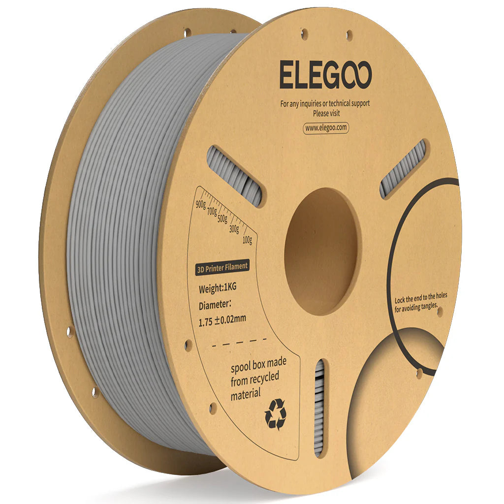 ELEGOO PLA Plus Grey Filaments 3D Printer Consumables 1KG 1.75mm for FDM 3D printer