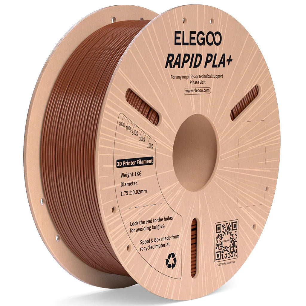 ELEGOO Rapid PLA Plus Brown Filaments 3D Printer Consumables 1KG 1.75mm for FDM 3D printer