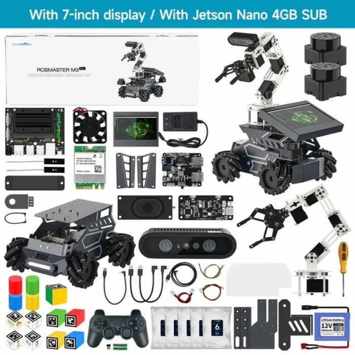 Yahboom ROSMASTER M3 PRO Jetson NANO 4GB SUB with 7inch Display
