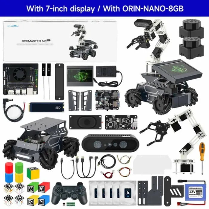 Yahboom ROSMASTER M3 PRO Jetson Orin NANO 8GB with 7inch Display