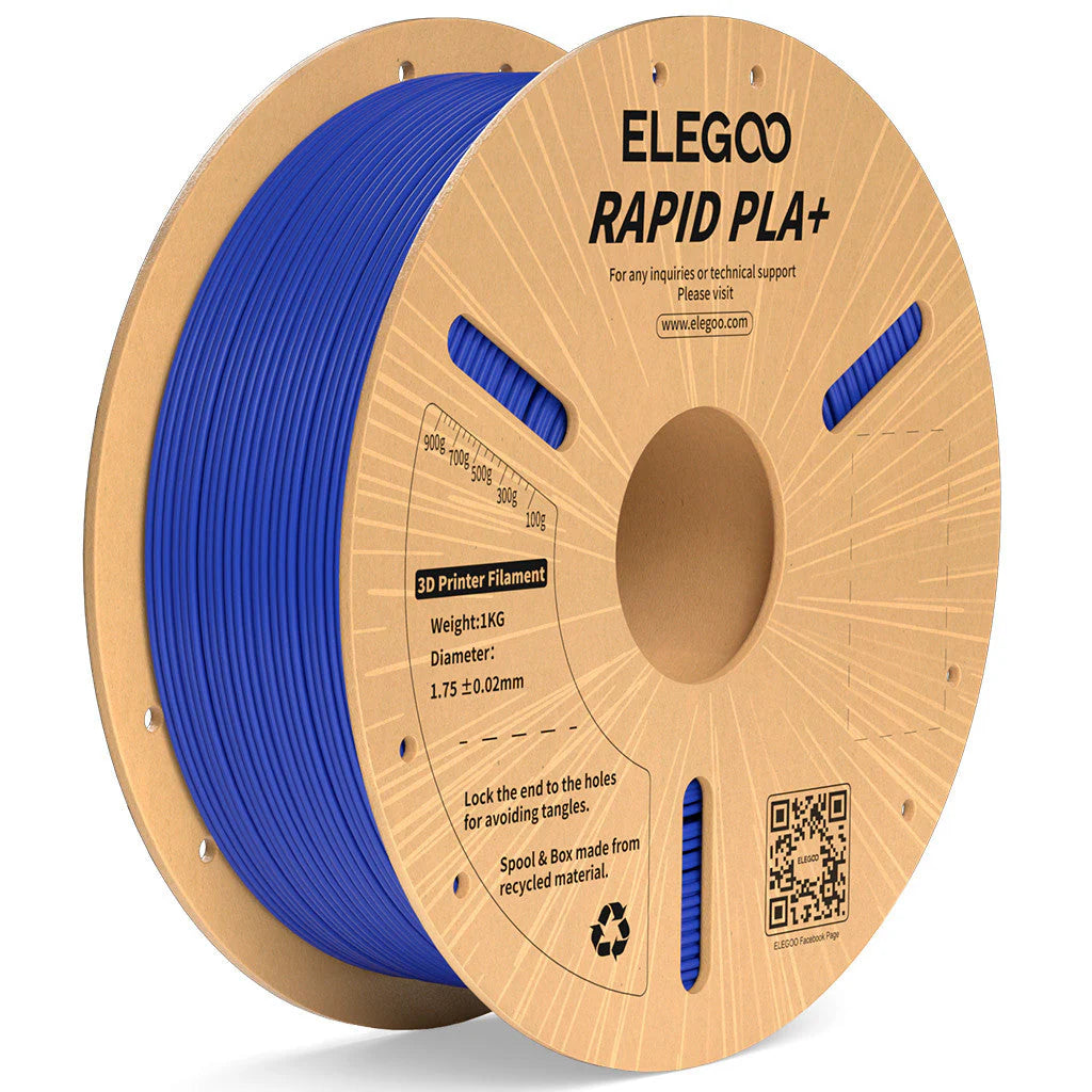 ELEGOO Rapid PLA Plus Blue Filaments 3D Printer Consumables 1KG 1.75mm for FDM 3D printer