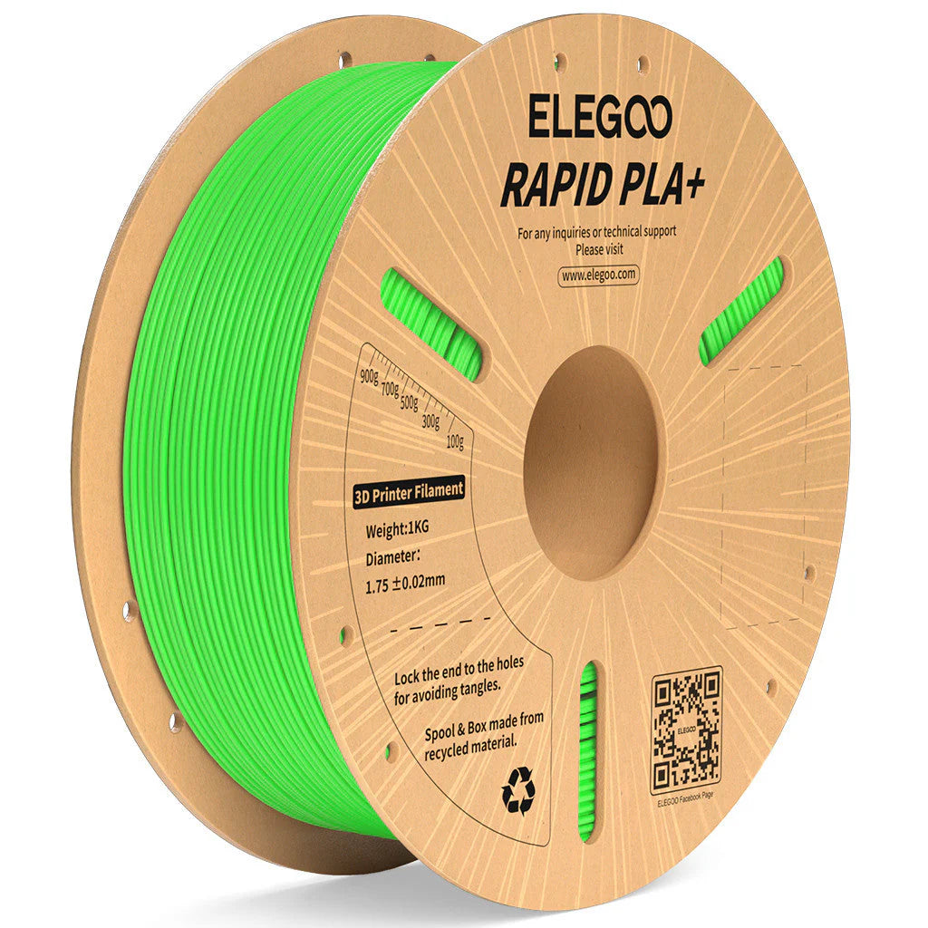 ELEGOO Rapid PLA Plus Green Filaments 3D Printer Consumables 1KG 1.75mm for FDM 3D printer