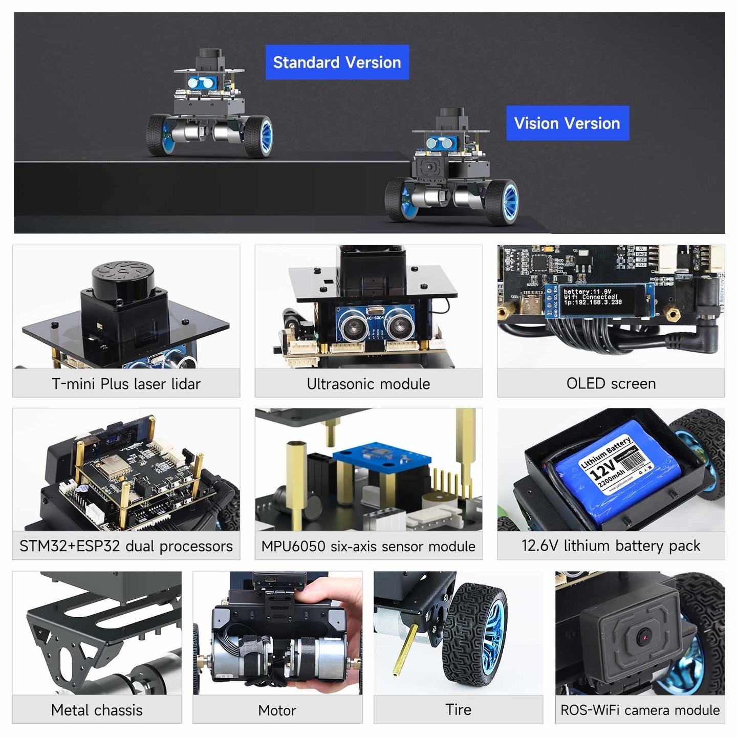 Yahboom ROS2 SLAM Robot Car with LiDAR – OpenELAB Inc.