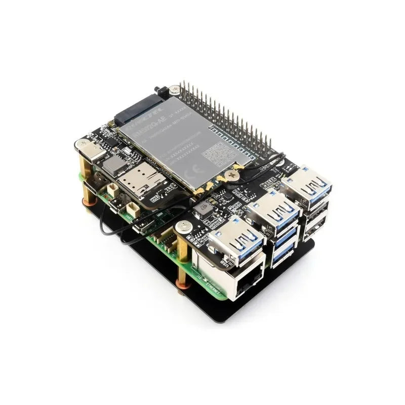 Waveshare PCIe to M.2 4G/5G And USB 3.2 HAT for Raspberry Pi 5